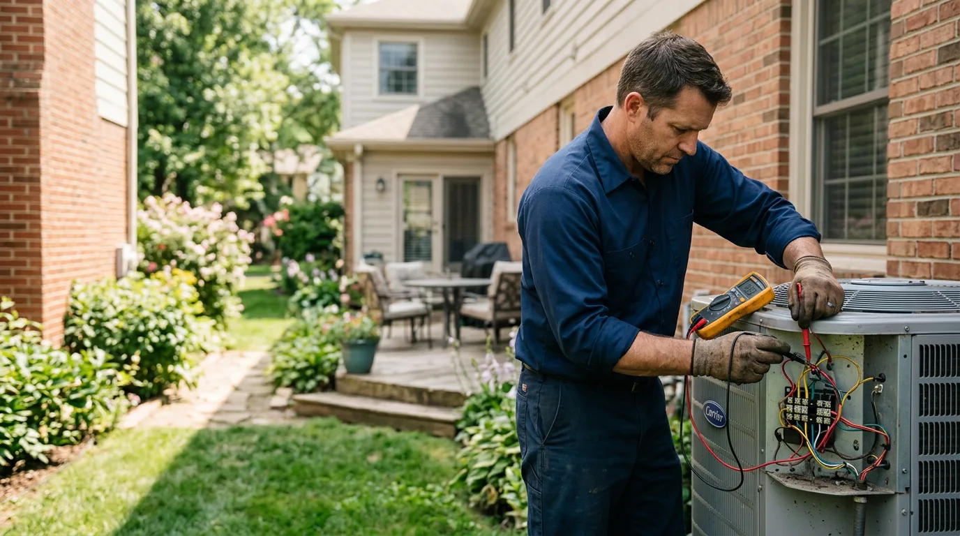 HVAC technician working near Wentworth, NH